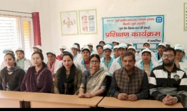 नाहन: यूको आरसेटी के जूट उत्पाद कार्यक्रम  रामाधौन पंचायत में अवलोकन किया..