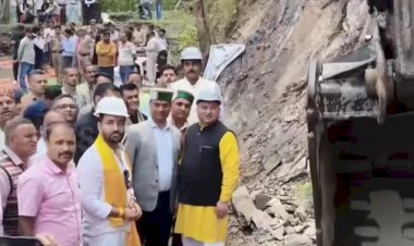 नाहन : रेणूका बांध...डायवर्जन टनल के निर्माण से पहले , विस्थापितों ने की जमकर नारेबाजी.. भूमि पूजन हुआ..