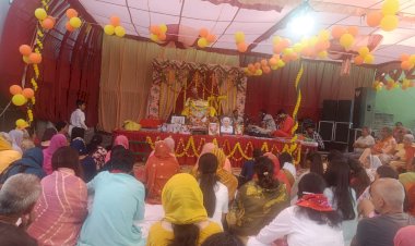 श्रीमद्भागवत कथा के छठे दिन  गोवर्धन लीला,कंस वध, सुदामा चरित्र तथा गोपी उद्धव संवाद का सुनाया व्याख्यान