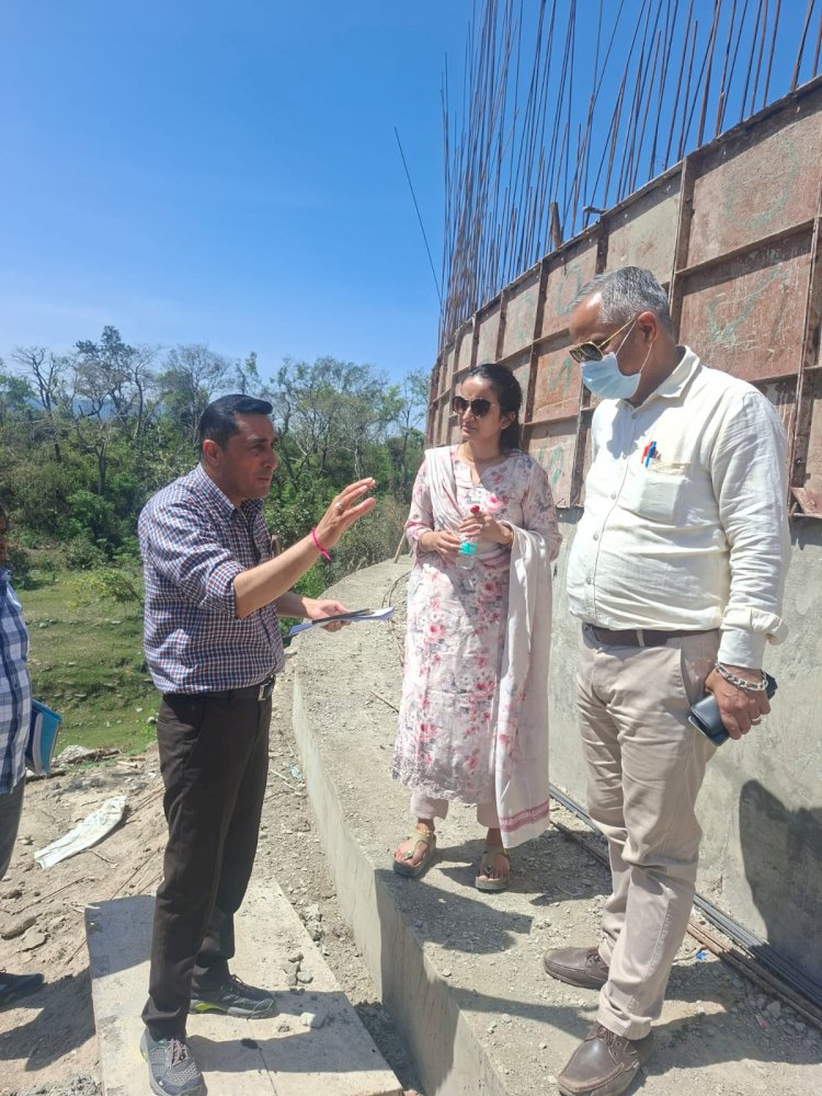 डीसी गंधर्वा राठौड़ ने किया सबसे बड़ी निर्माणाधीन पेयजल परियोजना का निरीक्षण