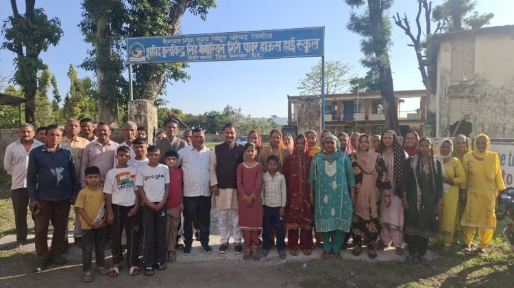 नाहन: शहीद कुलविंदर सिंह स्कूल गिरिनगर पहुंचे डॉ. बिंदल,,,,,