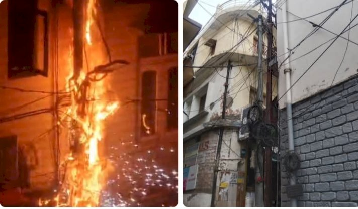नाहन: छोटा चौक में तड़के पोल पर भड़की चिंगारी,मची अफरातफरी, हजारों का नुकसान...