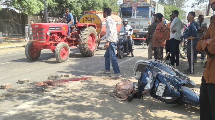 नाहन: स्कूटी सवार 27 वर्षीय युवती की दर्दनाक मौत...कालाअम्ब में हुआ हादसा..
