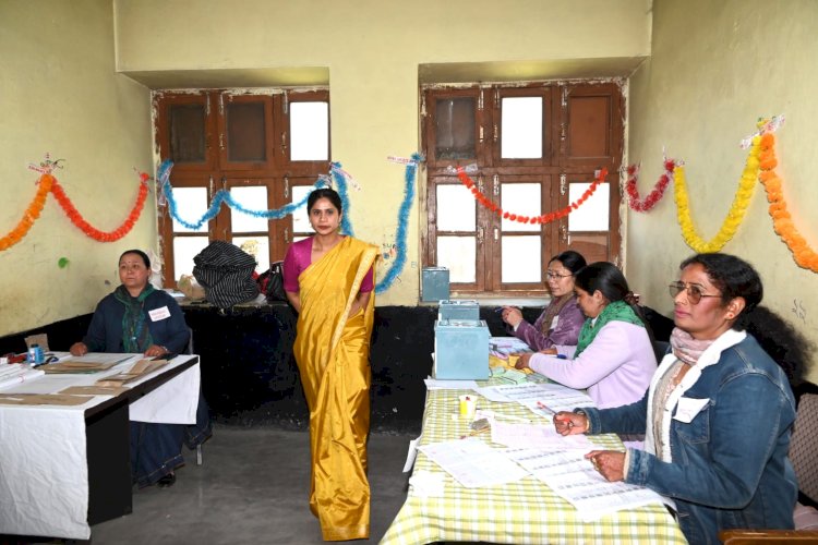 पंचायत चुनाव के प्रथम चरण में उपायुक्त ने हिंसा मतदान केंद्र का किया निरीक्षण