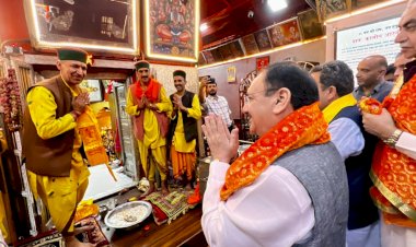 हनुमान जी का आशीर्वाद लेकर देश की प्रगति और प्रधानमंत्री मोदी की दीर्घायु की कामना की : जगत प्रकाश नड्डा