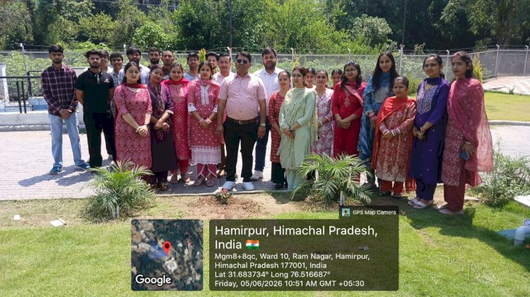 विश्व पर्यावरण दिवस पर गौतम कॉलेज ऑफ फार्मेसी में औषधीय पौधारोपण....