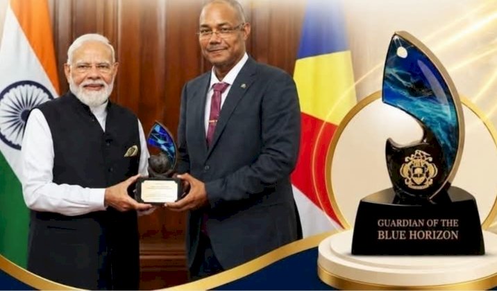 सेशेल्स ने प्रधानमंत्री नरेंद्र मोदी को ‘गार्डियन ऑफ द ब्लू होराइजन’ सम्मान से किया सम्मानित