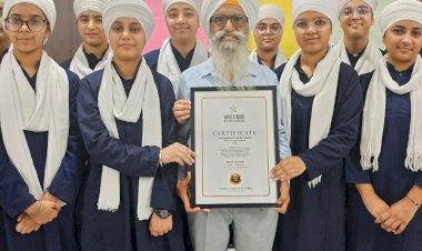 नाहन  : 121 अकाल अकादमी स्कूलों के 15,024 विद्यार्थियों ने नशामुक्ति संदेश देकर रचा इतिहास... कलगीधर ट्रस्ट की तीसरी वर्ल्ड बुक ऑफ रिकॉर्ड्स उपलब्धि में निभाई महत्वपूर्ण भूमिका.....